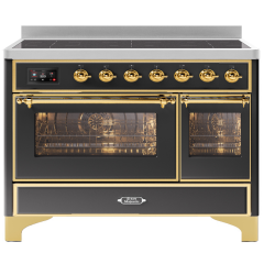 ILVE Majestic Milano 120cm 7 Zone Induction Hob Twin Oven Electric Range Cooker