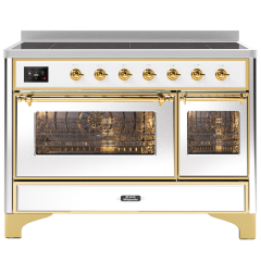 ILVE Majestic Milano 120cm 7 Zone Induction Hob Twin Oven Electric Range Cooker