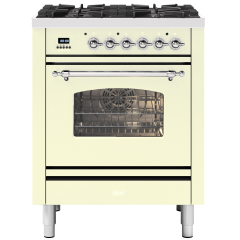 ILVE Milano 70cm 4 Burner Gas Hob Single Oven Dual Fuel Mini Range Cooker
