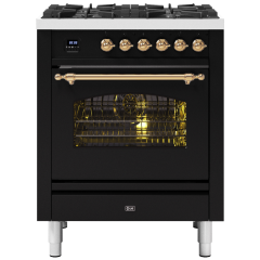 ILVE Milano 70cm 4 Burner Gas Hob Single Oven Dual Fuel Mini Range Cooker