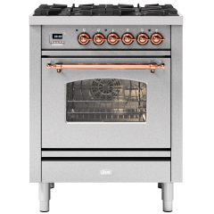 ILVE Milano 70cm 4 Burner Gas Hob Single Oven Dual Fuel Mini Range Cooker