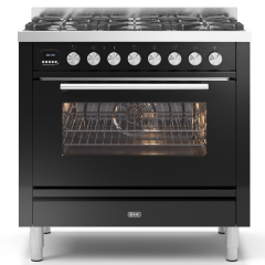ILVE Roma 90cm 6 Burner Gas Hob Single Oven Dual Fuel Range Cooker
