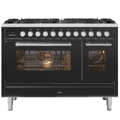 ILVE Roma 120cm 7 Burner Gas Hob Double Oven Dual Fuel Range Cooker