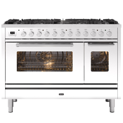 ILVE Roma 120cm 7 Burner Gas Hob Double Oven Dual Fuel Range Cooker