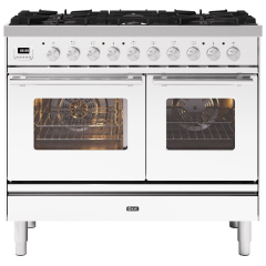 ILVE Roma 100cm 6 Burner Gas Hob Double Oven Dual Fuel Range Cooker