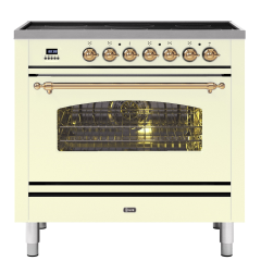 ILVE Milano 90cm 6 Zone Induction Hob Single Oven Dual Fuel Range Cooker