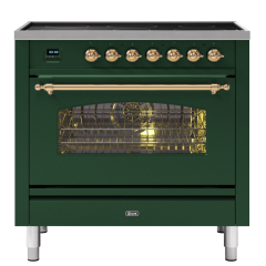 ILVE Milano 90cm 6 Zone Induction Hob Single Oven Dual Fuel Range Cooker