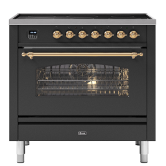 ILVE Milano 90cm 6 Zone Induction Hob Single Oven Dual Fuel Range Cooker