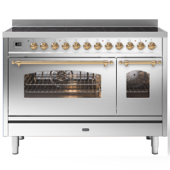 ILVE Milano 120cm 7 Zone Induction Hob Double Oven All Electric Range Cooker