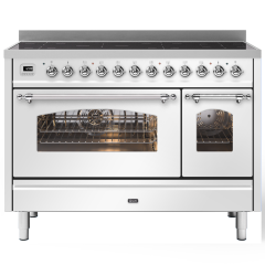 ILVE Milano 120cm 7 Zone Induction Hob Double Oven All Electric Range Cooker