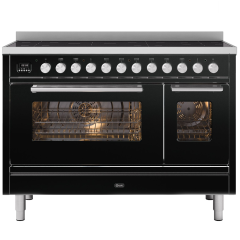ILVE Roma 120cm 7 Zone Induction Hob Double Oven All Electric Range Cooker