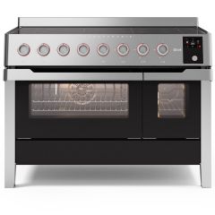 ILVE Panoramagic 120cm 8 Zone Induction Hob Double Oven Electric Range Cooker
