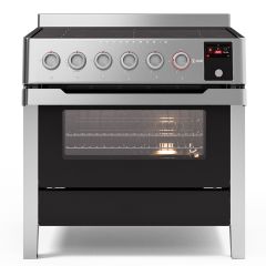 ILVE Panoramagic 90cm 6 Zone Induction Hob Single Oven All Electric Range Cooker