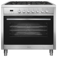 InAlto 90cm 5 Burner Gas Hob Single Electric Oven Dual Fuel Range Cooker