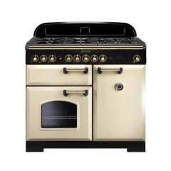 Rangemaster Classic Deluxe 100cm Gas Hob Double Oven Dual Fuel Range Cooker