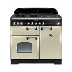Rangemaster Classic Deluxe 100cm Gas Hob Double Oven Dual Fuel Range Cooker