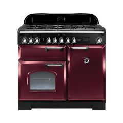 Rangemaster Classic Deluxe 100cm Gas Hob Double Oven Dual Fuel Range Cooker
