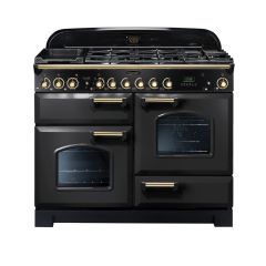 Rangemaster Classic Deluxe 110cm Gas Hob Double Oven Dual Fuel Range Cooker