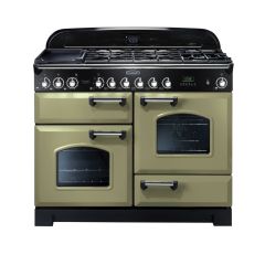 Rangemaster Classic Deluxe 110cm Gas Hob Double Oven Dual Fuel Range Cooker