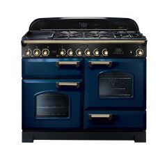 Rangemaster Classic Deluxe 110cm Gas Hob Double Oven Dual Fuel Range Cooker