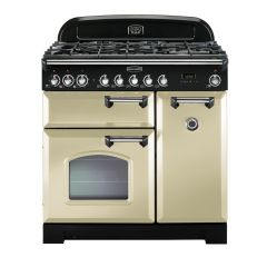 Rangemaster Classic Deluxe 90cm Gas Hob Double Oven Dual Fuel Range Cooker