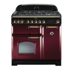 Rangemaster Classic Deluxe 90cm Gas Hob Double Oven Dual Fuel Range Cooker