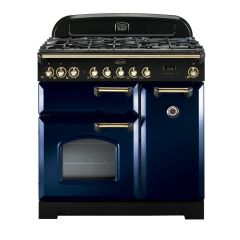 Rangemaster Classic Deluxe 90cm Gas Hob Double Oven Dual Fuel Range Cooker