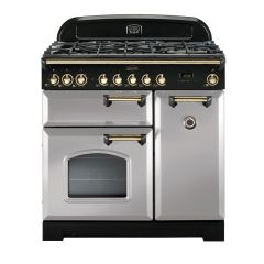 Rangemaster Classic Deluxe 90cm Gas Hob Double Oven Dual Fuel Range Cooker