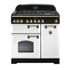 Rangemaster Classic Deluxe 90cm Gas Hob Double Oven Dual Fuel Range Cooker