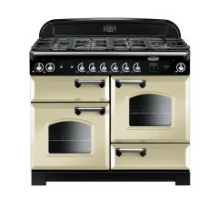 Rangemaster Classic 110cm 6 Burner Gas Hob Double Oven Dual Fuel Range Cooker