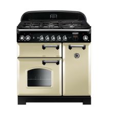 Rangemaster Classic 90cm 5 Burner Gas Hob Double Oven Dual Fuel Range Cooker