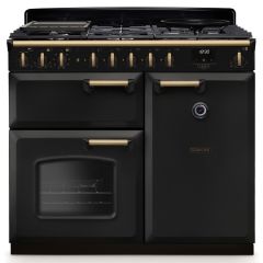 Rangemaster Classic Deluxe 100cm Gas Hob Double Oven Dual Fuel Range Cooker