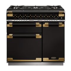 Rangemaster Elise Luxe 90cm 5 Burner Gas Hob Double Oven Dual Fuel Range Cooker