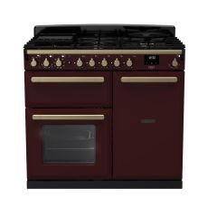 Rangemaster Estel Deluxe 100cm 5 Ring Gas Hob Double Oven Dual Fuel Range Cooker