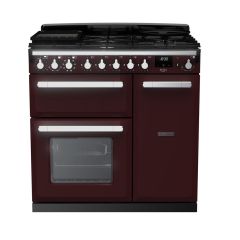 Rangemaster Estel Deluxe 90cm 5 Ring Gas Hob Double Oven Dual Fuel Range Cooker