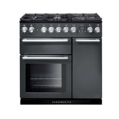 Rangemaster Nexus 90cm 5 Burner Gas Hob Double Oven Dual Fuel Range Cooker