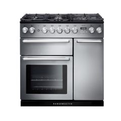 Rangemaster Nexus 90cm 5 Burner Gas Hob Double Oven Dual Fuel Range Cooker