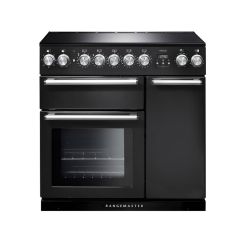 Rangemaster Nexus 90cm 5 Zone Induction Hob Double Oven Electric Range Cooker
