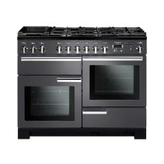 Rangemaster Professional Deluxe 110cm 7 Burner Hob 2 Oven Dual Fuel Range Cooker