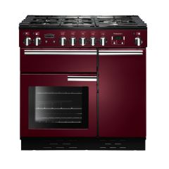 Rangemaster Professional+ 90cm 5 Ring Gas Hob Double Oven Dual Fuel Range Cooker