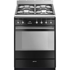 Smeg Concert 60cm 4 Burner Single Oven Dual Fuel Mini Range Cooker