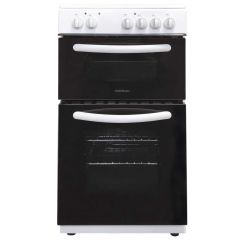 Statesman ATLAS EDC50W 50cm 4 Zone Ceramic Hob Double Oven Electric Cooker