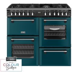 Stoves Richmond Deluxe 100cm 7 Burner Gas Hob Quad Oven Dual Fuel Range Cooker