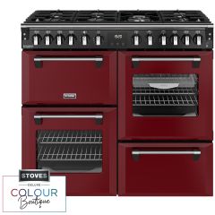 Stoves Richmond Deluxe 100cm 7 Burner Gas Hob Quad Oven Dual Fuel Range Cooker