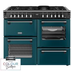 Stoves Richmond Deluxe 110cm 7 Burner Gas Hob Quad Oven Dual Fuel Range Cooker
