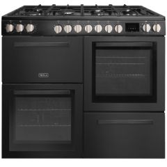 Tesla 100cm 7 Burner Gas Hob Double Oven Dual Fuel Range Cooker